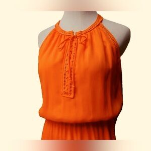 CREMIEUX Heritage - Liam Maxi Dress - Size: L - Color: Flame - NWT